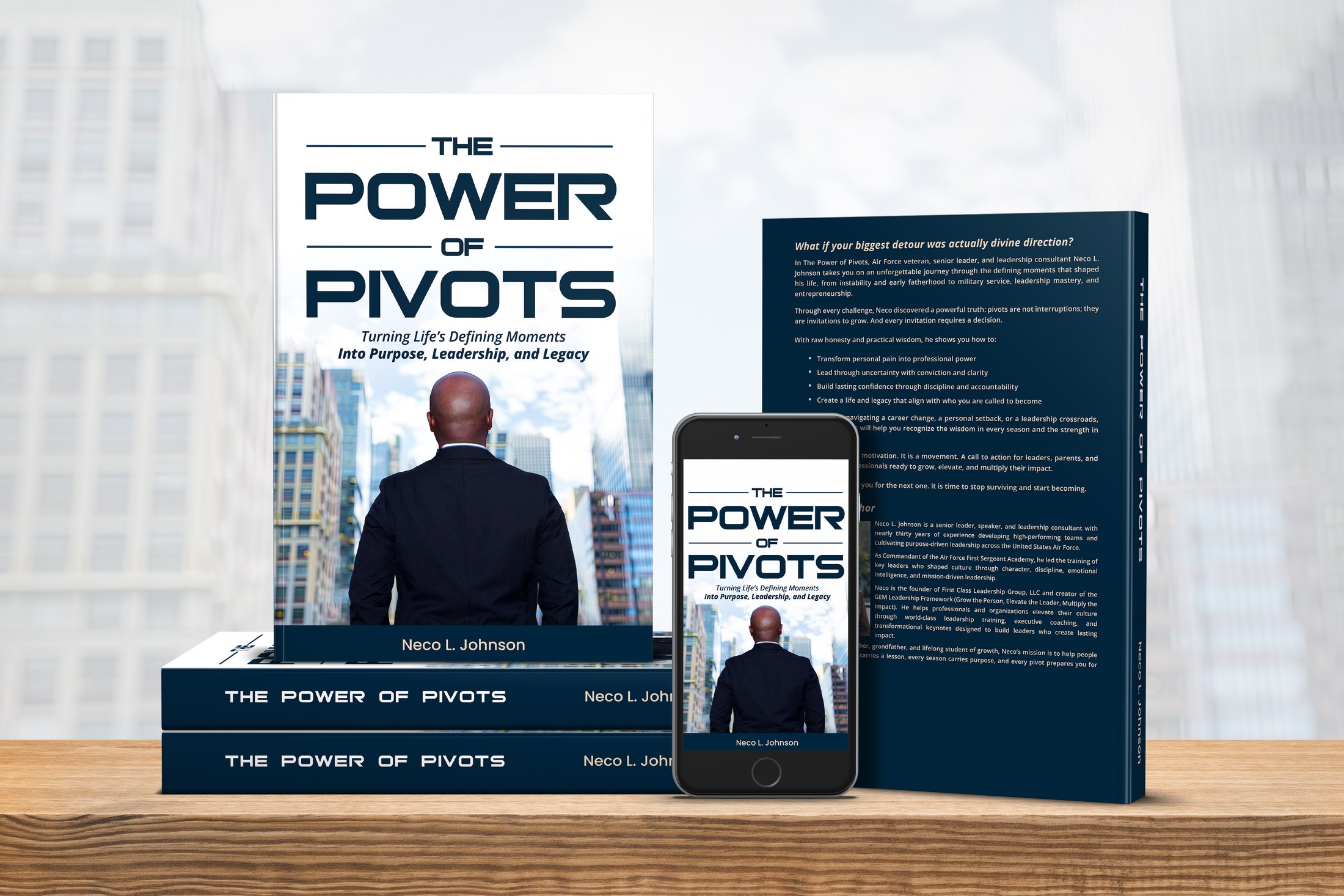 The Power of Pivots shown in paperback and on a phone